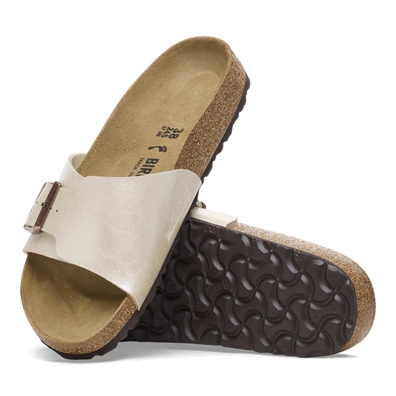 Birkenstock Catalina egypántos papucs keskeny | Gyöngyház fehér | Graceful pearl white