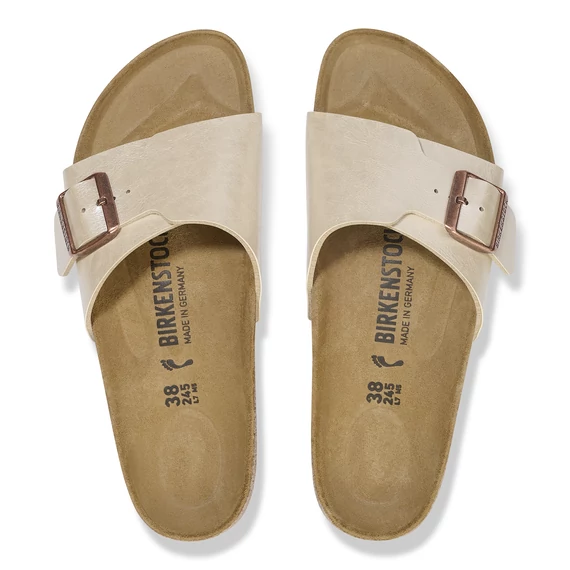 Birkenstock Catalina egypántos papucs keskeny | Gyöngyház fehér | Graceful pearl white