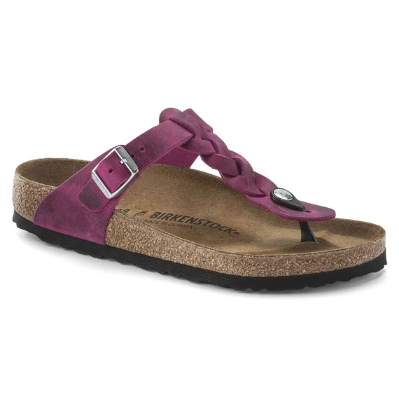 Birkenstock Gizeh braided lábujjközös papucs normal | Fukszia | Festival Fuchsia