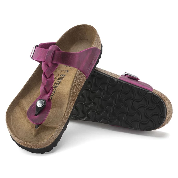 Birkenstock Gizeh braided lábujjközös papucs normal | Fukszia | Festival Fuchsia