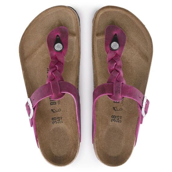 Birkenstock Gizeh braided lábujjközös papucs normal | Fukszia | Festival Fuchsia