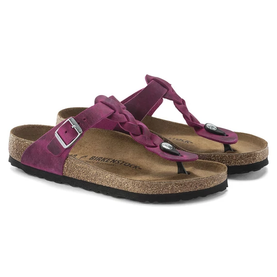 Birkenstock Gizeh braided lábujjközös papucs normal | Fukszia | Festival Fuchsia