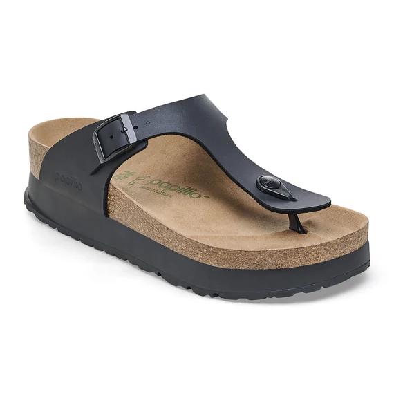 Birkenstock Gizeh Papillio VEGAN lábujjközös papucs normal | Fekete | Black