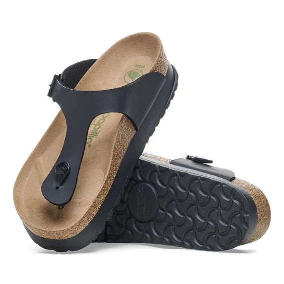 Birkenstock Gizeh Papillio VEGAN lábujjközös papucs normal | Fekete | Black