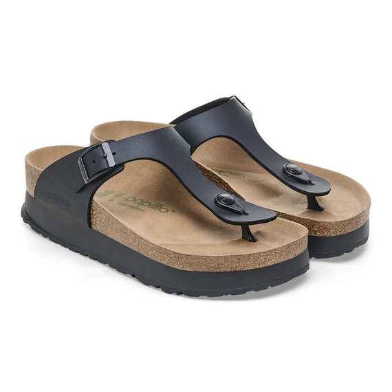 Birkenstock Gizeh Papillio VEGAN lábujjközös papucs normal | Fekete | Black