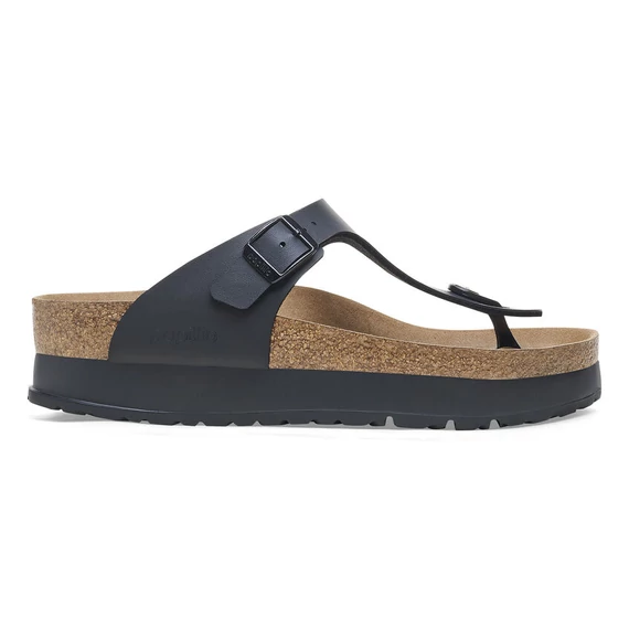 Birkenstock Gizeh Papillio VEGAN lábujjközös papucs normal | Fekete | Black