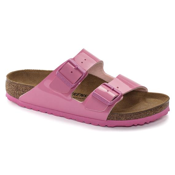 Birkenstock Arizona kétpántos papucs keskeny | Cukorka rózsaszín lakk | Patent candy pink