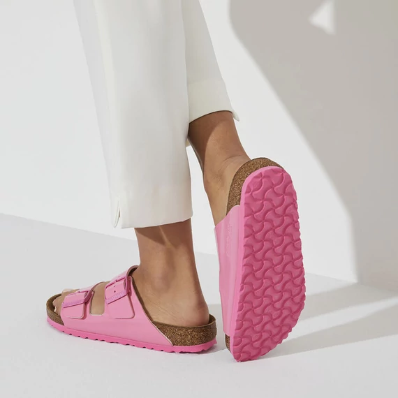 Birkenstock Arizona kétpántos papucs keskeny | Cukorka rózsaszín lakk | Patent candy pink