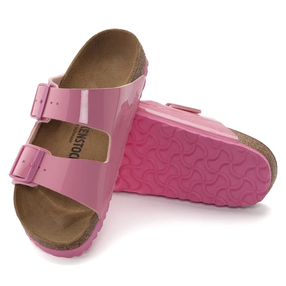 Birkenstock Arizona kétpántos papucs keskeny | Cukorka rózsaszín lakk | Patent candy pink