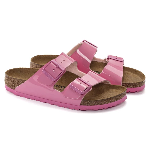 Birkenstock Arizona kétpántos papucs keskeny | Cukorka rózsaszín lakk | Patent candy pink