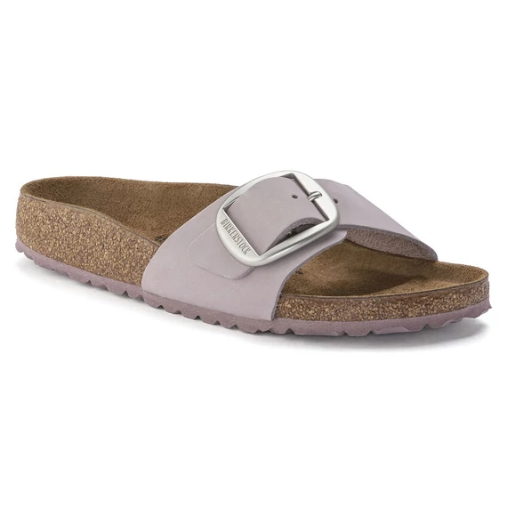 Birkenstock Madrid Big Buckle egypántos papucs keskeny | Halványlila velúrbőr | Lilac nubuck
