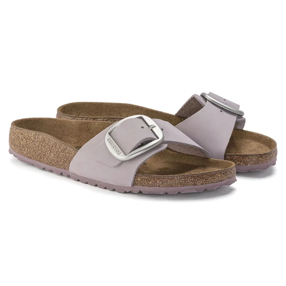 Birkenstock Madrid Big Buckle egypántos papucs keskeny | Halványlila velúrbőr | Lilac nubuck