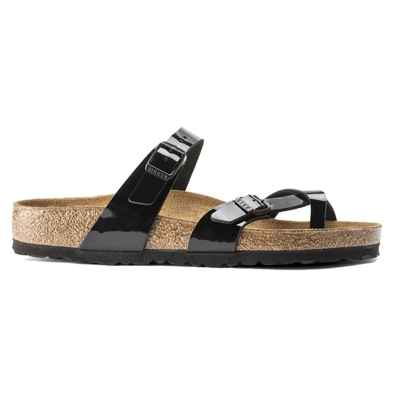 Birkenstock Mayari lábujjközös papucs | Fekete lakk | Patent black