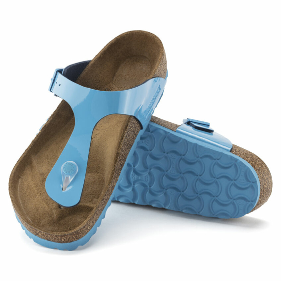 Birkenstock Gizeh lábujjközös papucs normal | Égkék lakk | Patent sky blue