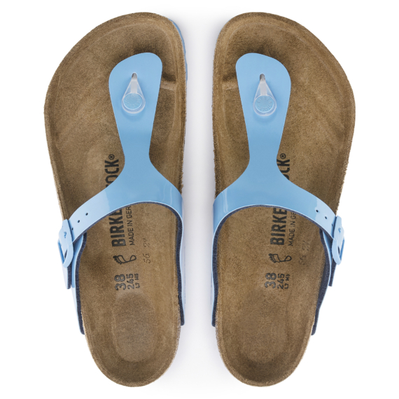Birkenstock Gizeh lábujjközös papucs normal | Égkék lakk | Patent sky blue