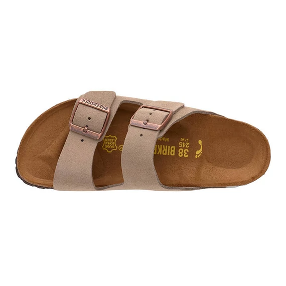 Birkenstock Arizona kétpántos papucs | Földszín velúr bőr | Taupe nubuck leather