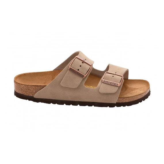 Birkenstock Arizona kétpántos papucs | Földszín velúr bőr | Taupe nubuck leather