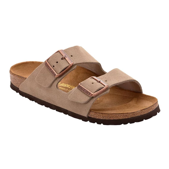 Birkenstock Arizona - Taupe, velúrbőr papucs