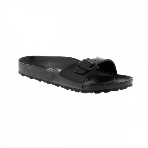 birkenstock, madrid, műanyag, fekete, papucs
