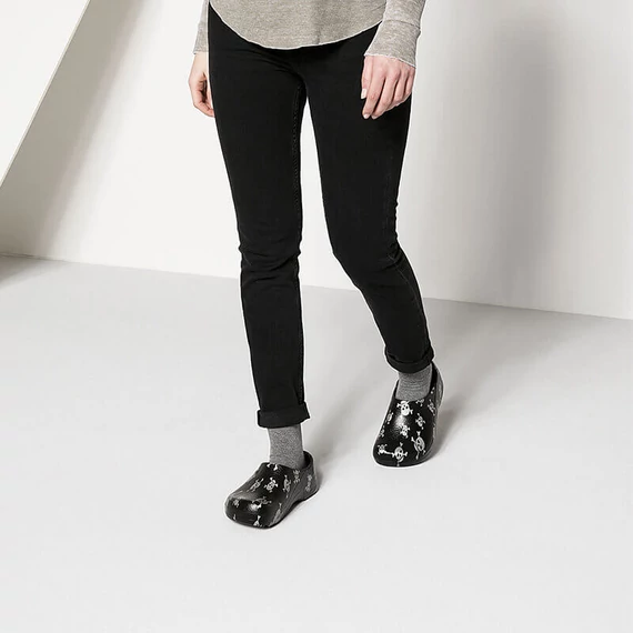 Birkenstock Profi Birki szakácsklumpa | Halálfejes | Black skull