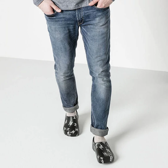 Birkenstock Profi Birki szakácsklumpa | Halálfejes | Black skull