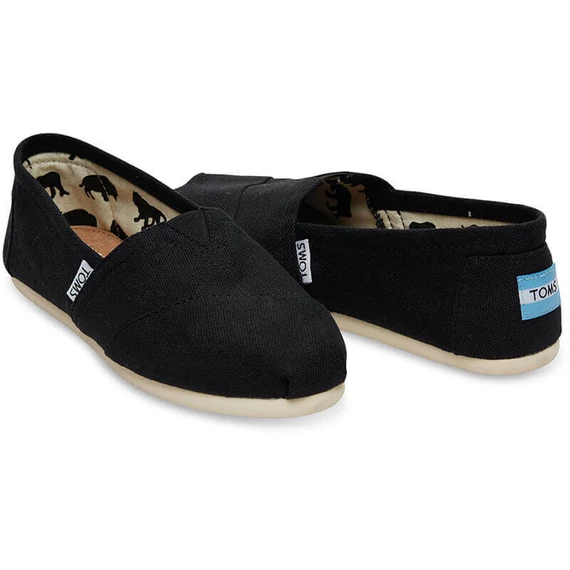 TOMS Black Canvas - fekete vászon - uniszex - 42
