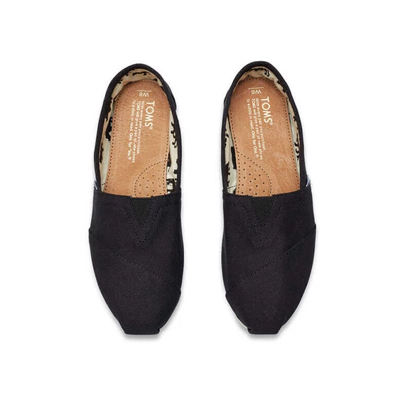 TOMS Black Canvas - fekete vászon - uniszex - 42