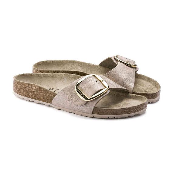 birkenstock washed metallic rose