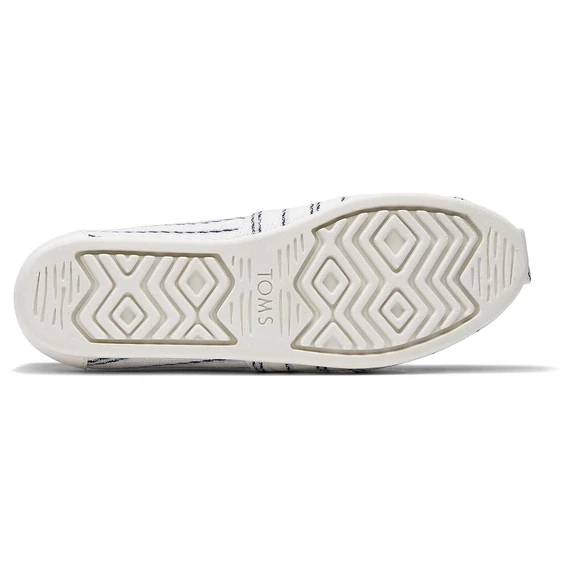 TOMS Alpargatas - white textured stripe - fehér unisex - 37