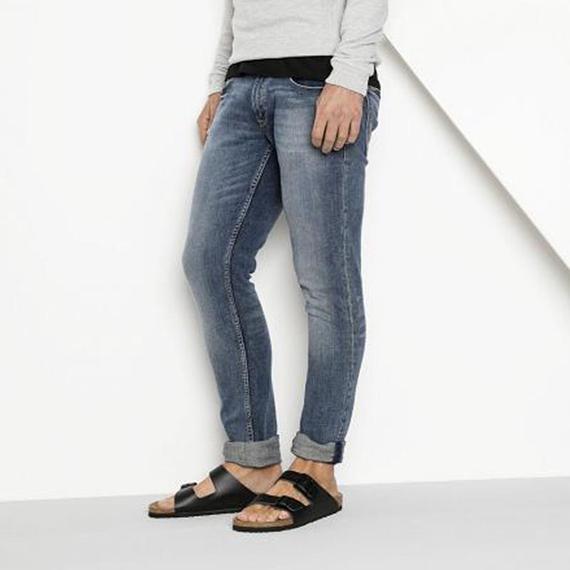 Birkenstock Arizona kétpántos papucs keskeny | Fekete bőr | Black leather