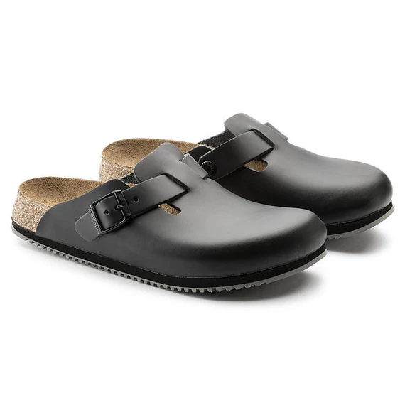 Birkenstock Boston klumpa normal | Fekete bőr | Black leather