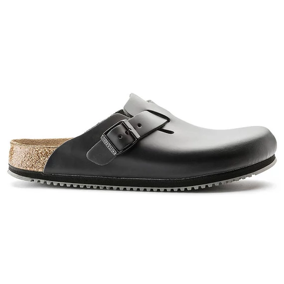 Birkenstock Boston klumpa normal | Fekete bőr | Black leather