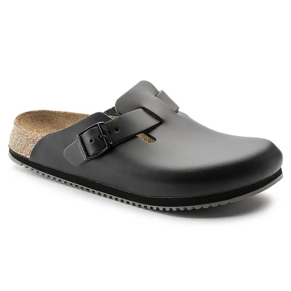Birkenstock Boston klumpa normal | Fekete bőr | Black leather