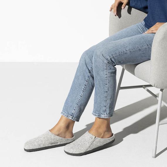 Birkenstock Zermatt klumpa normal | Szürke gyapjúnemez | Light gray