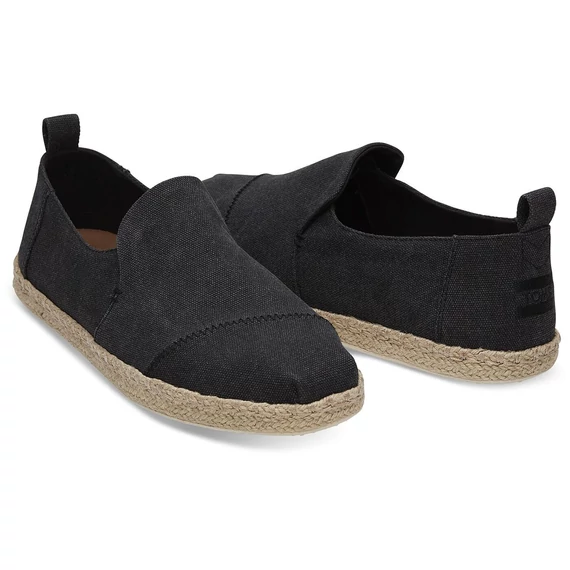 TOMS Alpargata deconstructed rope - black washed canvas men - 41