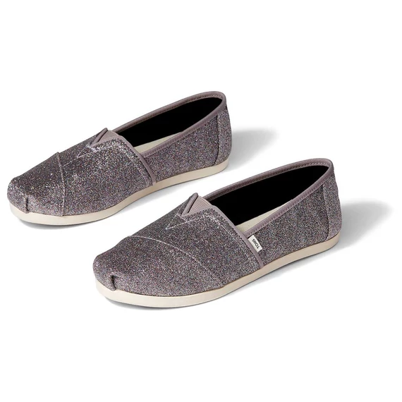 TOMS Alpargatas - silver iridescent glimmer - ezüst
