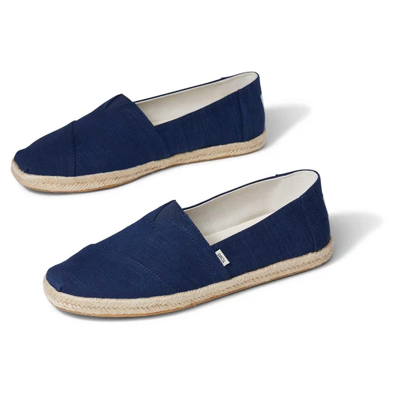 TOMS Espadrille - Alpargata rope - navy slubby woven men