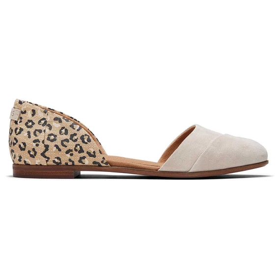 TOMS Flat - Jutti D'Orsay - taupe - macadamia suede - cheetah - 41