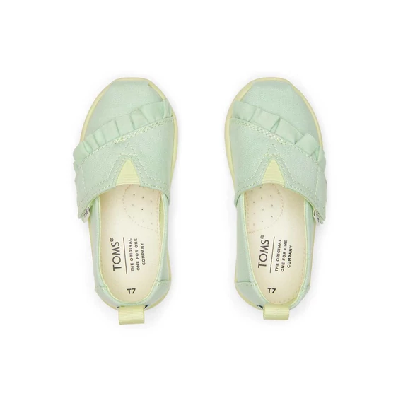 TOMS Tiny Kids - Alpargata - pastel green ruffle - 22