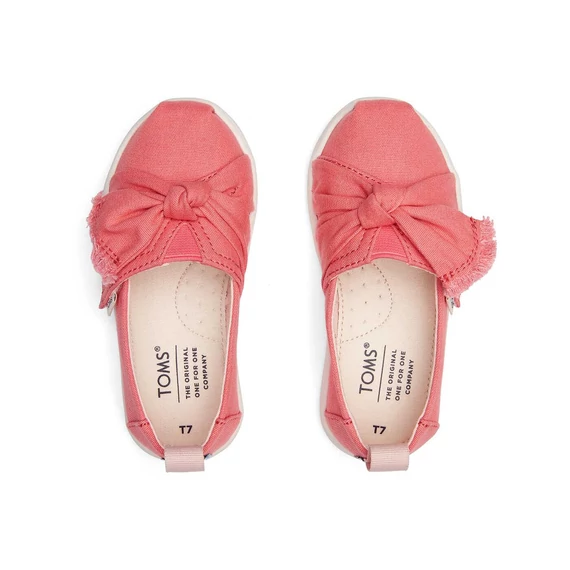 TOMS Tiny Kids - Alpargata - peach canvas with knot - 22