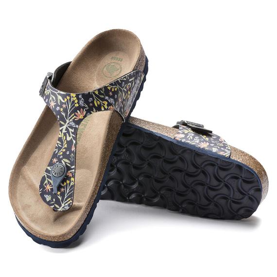 Birkenstock Gizeh lábujjközös papucs normal | Watercolor flower navy | Watercolor flower navy