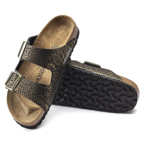 Birkenstock Arizona kétpántos papucs | Fényes fekete kígyómintás | Shiny phyton black
