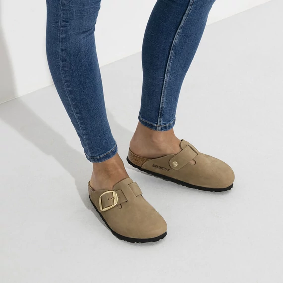 Birkenstock Boston Big Buckle klumpa keskeny | Agyag zöld | Mud green