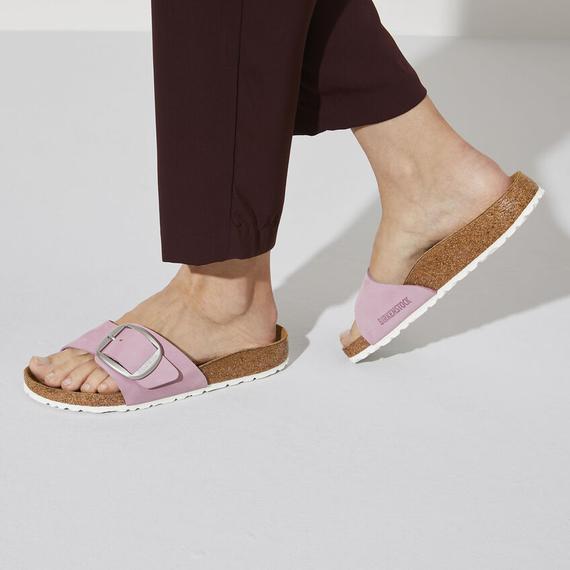 Birkenstock Madrid Big Buckle egypántos papucs keskeny | Lila velúrbőr | Orhid nubuck